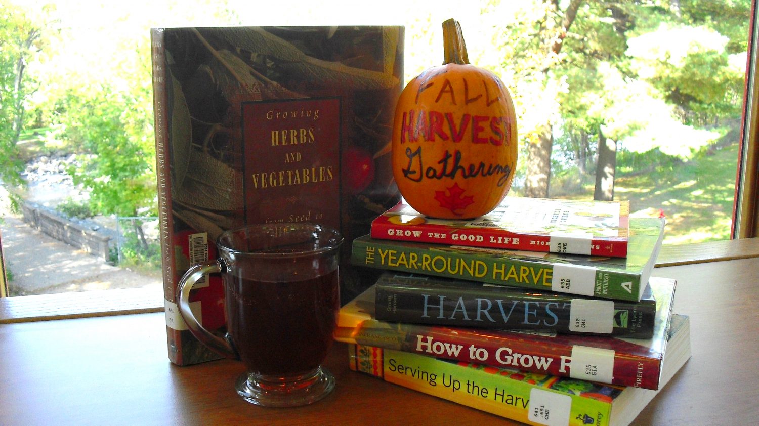 Fall Harvest gathering at library