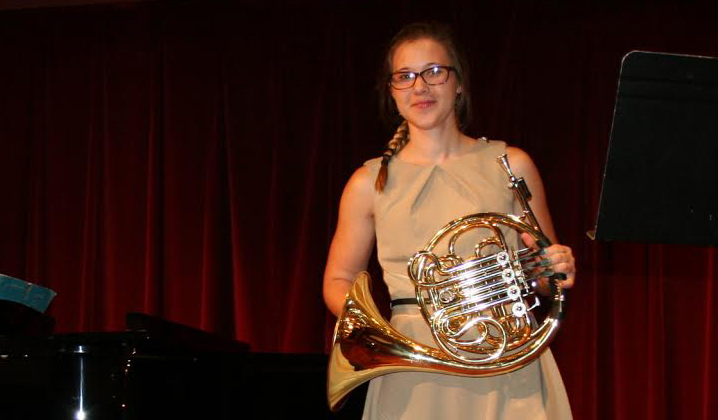 Local student musician performs as exemplary soloist