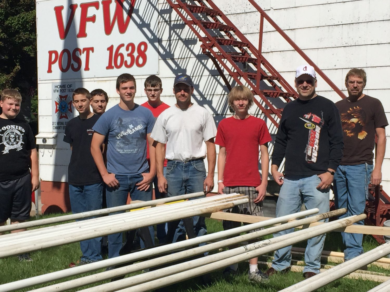 Eagle Scout projects refurbish flag poles, crosses for VFW post