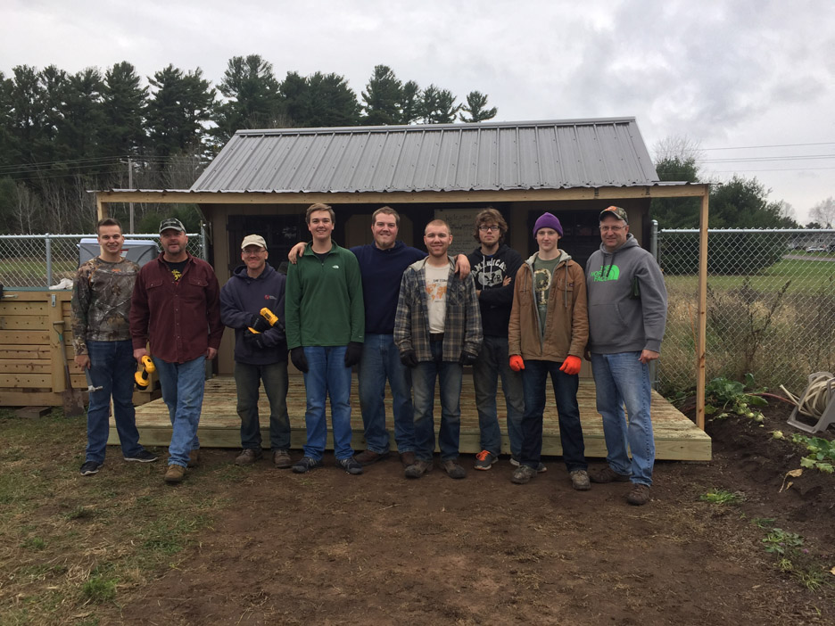 Eagle Scout project builds education area for Community Garden