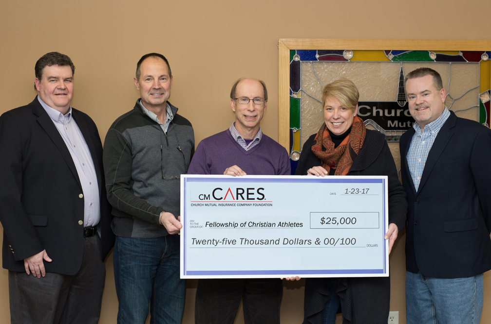 Church Mutual’s foundation, CM CARES, donates $25K to Fellowship of Christian Athletes