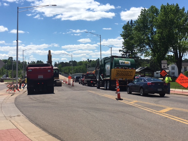 Center Ave reduced to one lane, expect delays