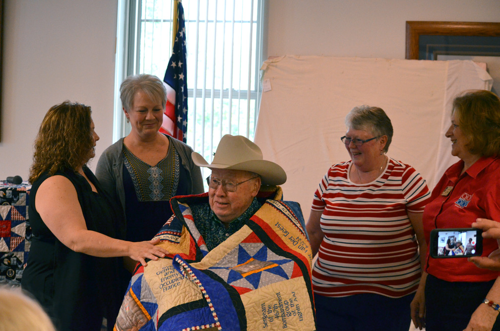 Two Merrill WWII veterans honored with Quilts of Valor
