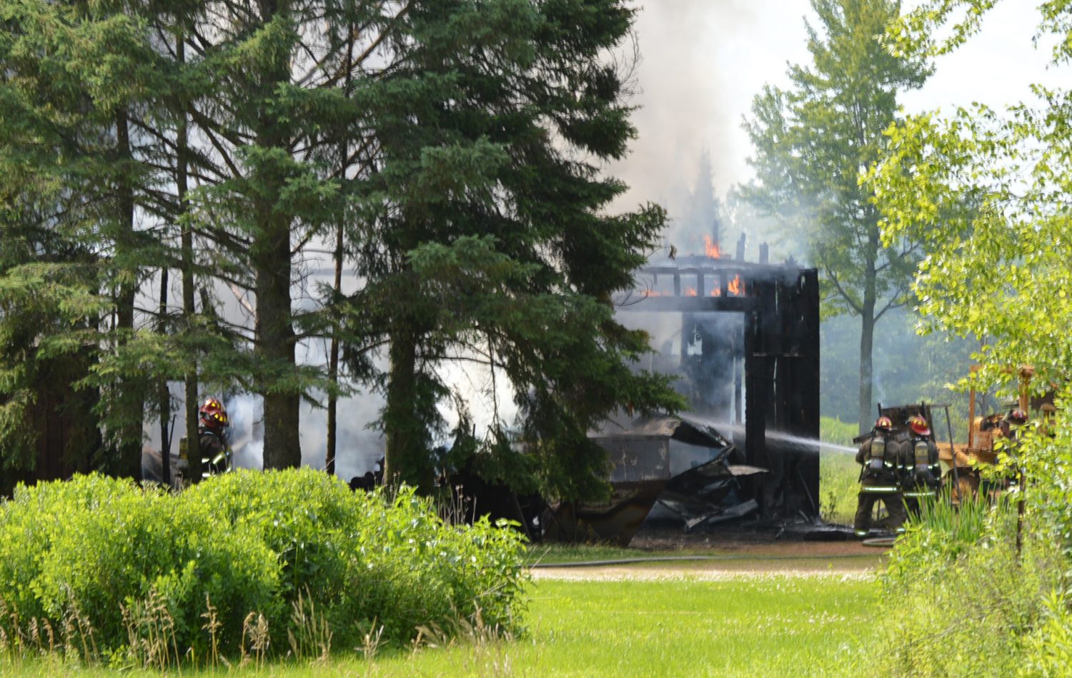 Fire destroys shed in town of Bradley