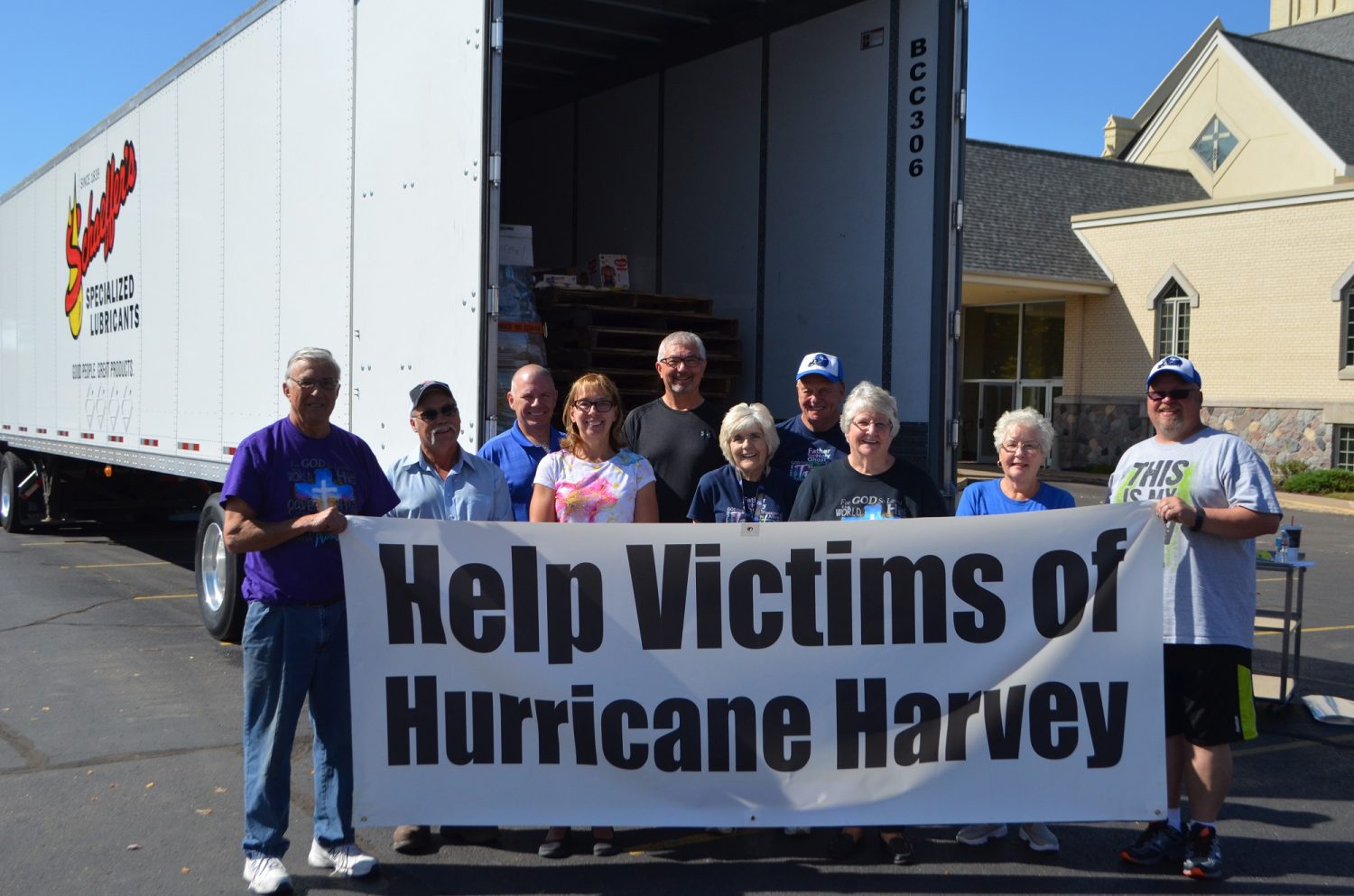 Trinity’s Hurricane Harvey donation truck departs for Texas