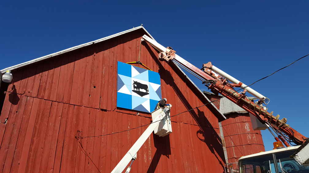 Fifth Lincoln County Barn Quilt hung at Heidemann farm