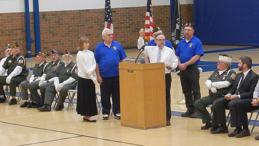 Prairie River Middle School Veterans Day program