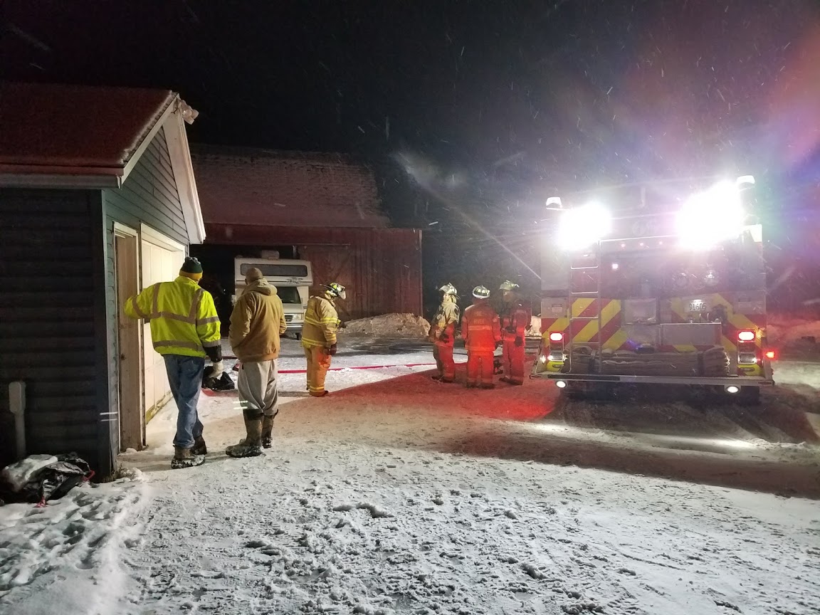 Fire departments join forces to save Pine River barn