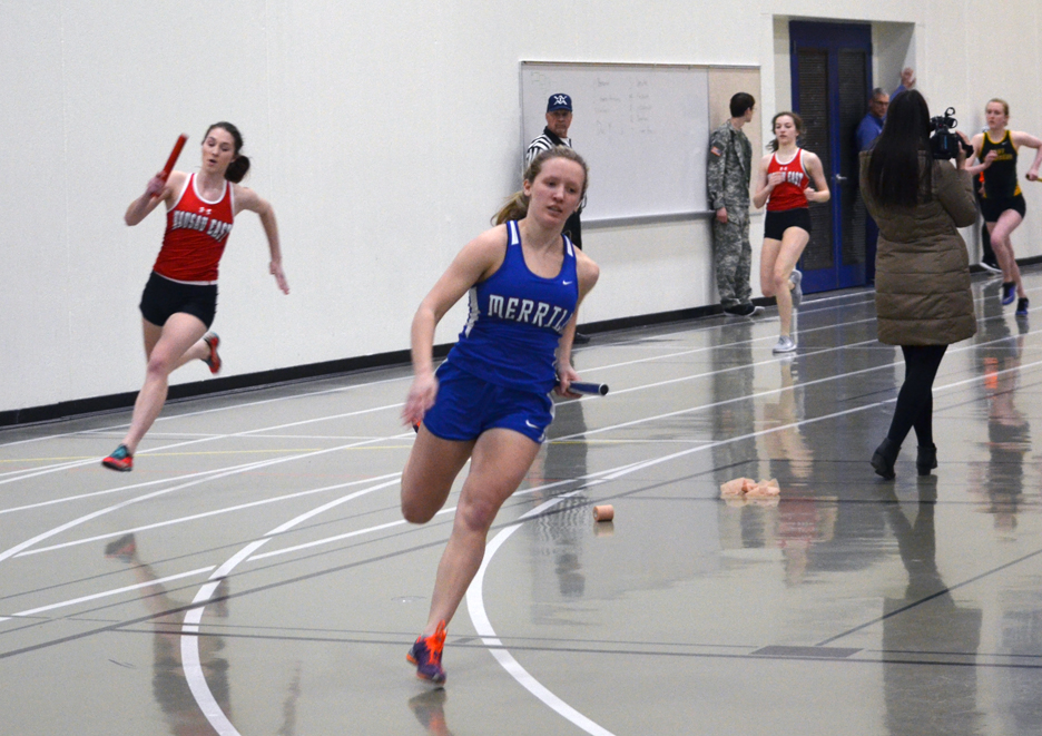 Girls track takes first in home meet