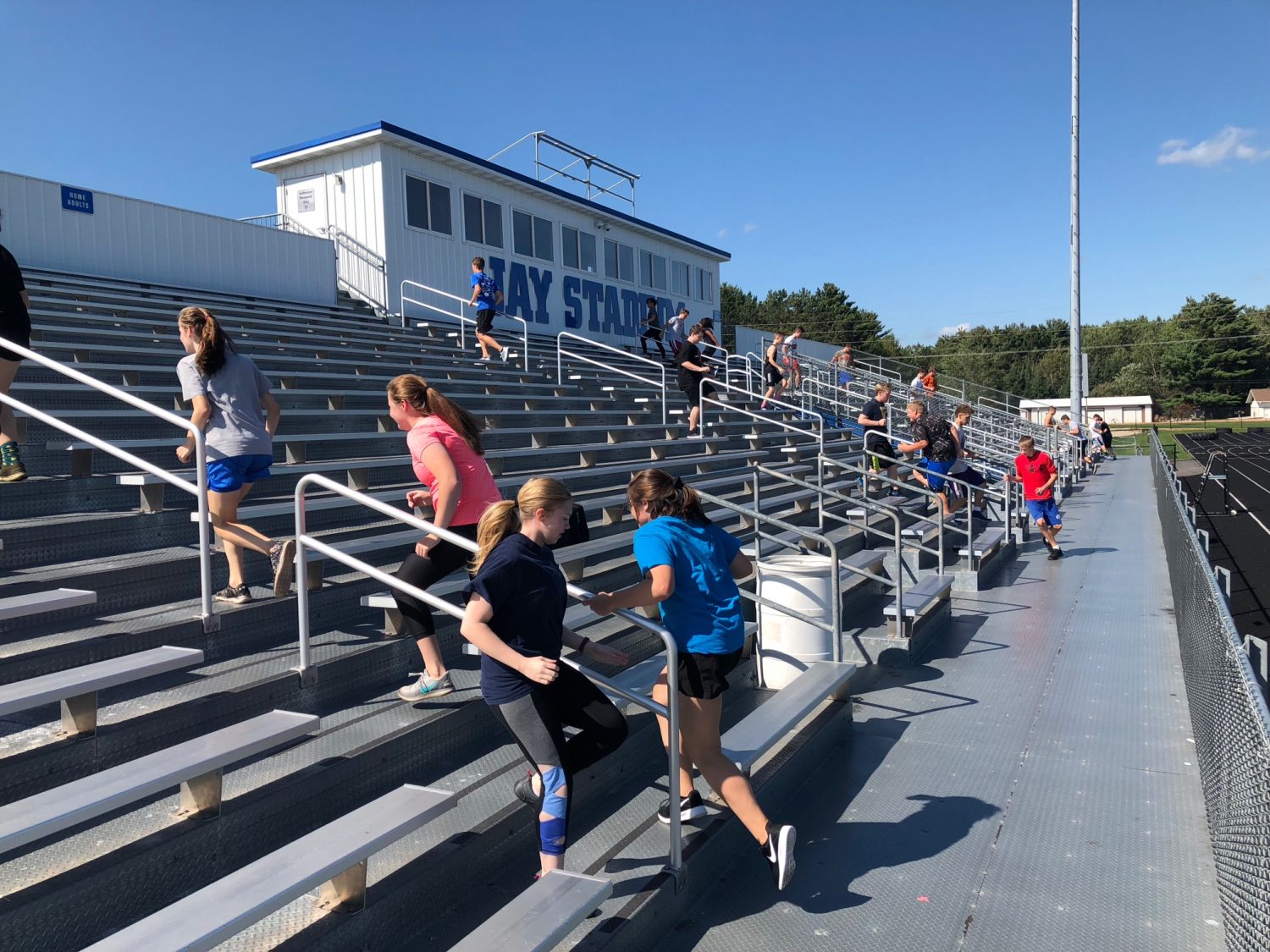 MHS students run stairs in remembrance of 9/11