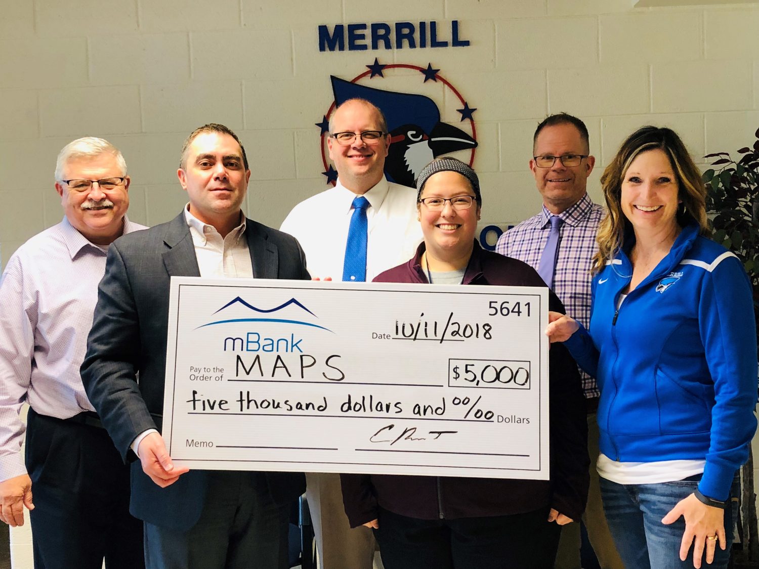 mBank donates $15K to local Merrill organizations