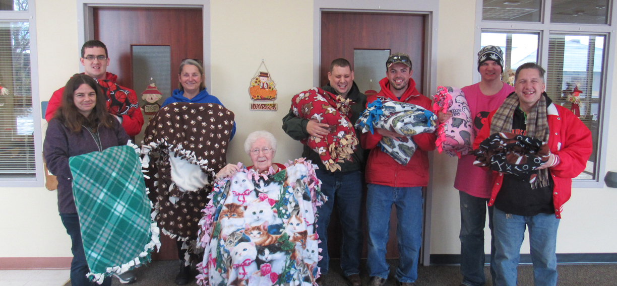 Homemade blankets donated to Pine Crest