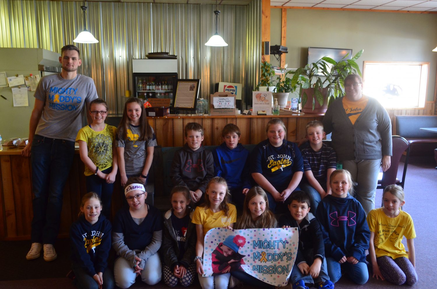 St. John fourth and fifth graders donate to Mighty Maddy’s Mission
