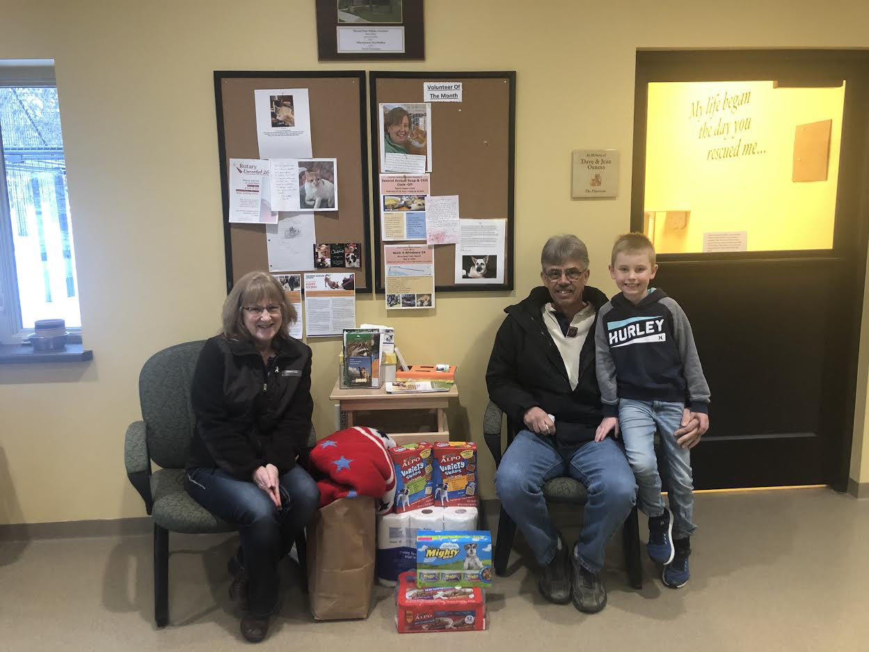 Young man chooses to help furry friends at LCHS, over Christmas presents