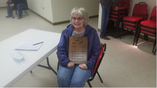 Town of Russell Clerk retires after 45 years of service.