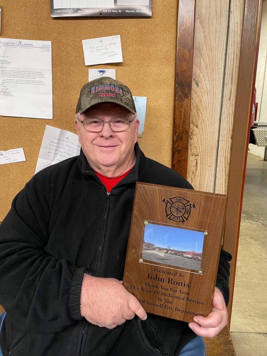 Ronis retires after 50 years with Town of Russell Fire Department