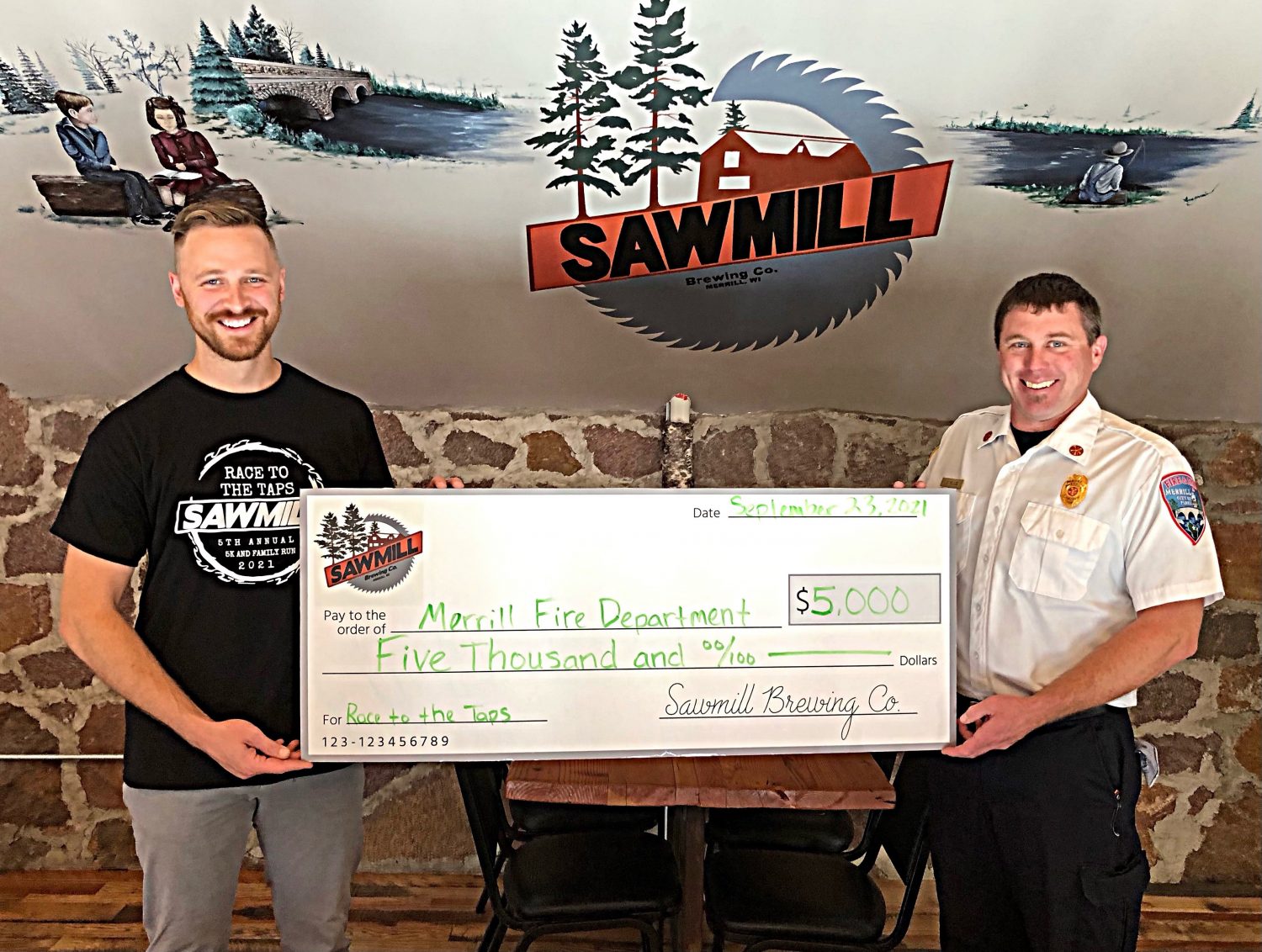 Merrill Police and Fire Departments benefit from Race to the Taps