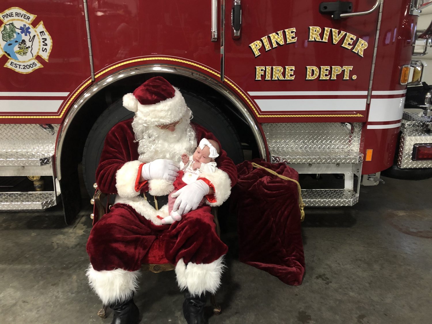 Pine River Fire Department and Santa provide Merrill area businesses a free marketing opportunity