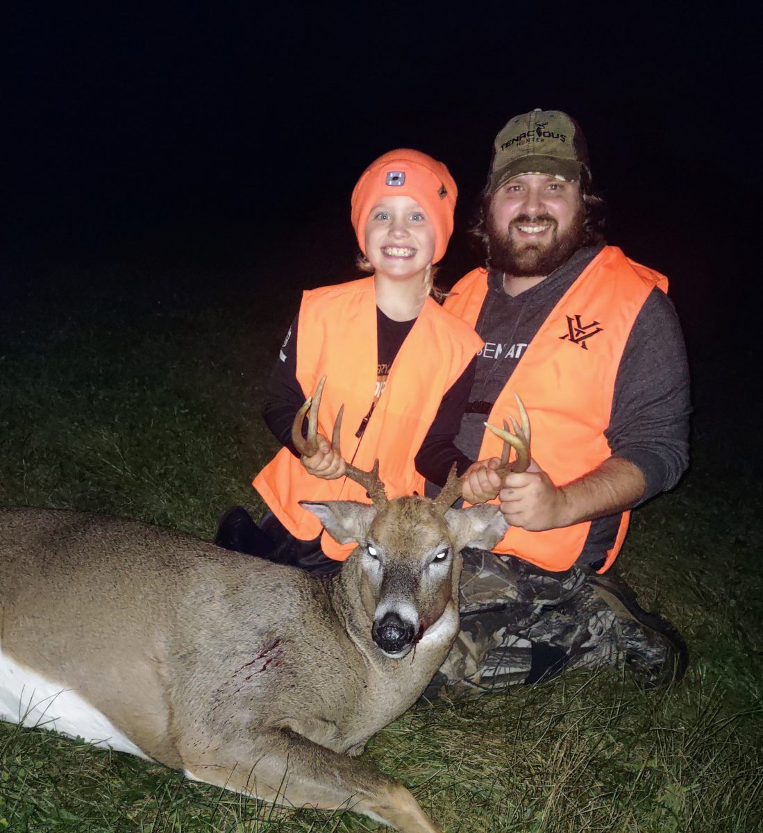 Father and son hunt together, 8-year-old shoots his first buck