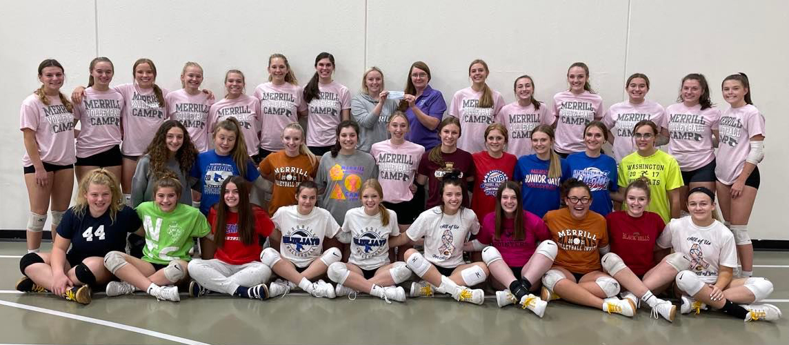 Girls Volleyball Team donates to Mighty Maddy’s Mission