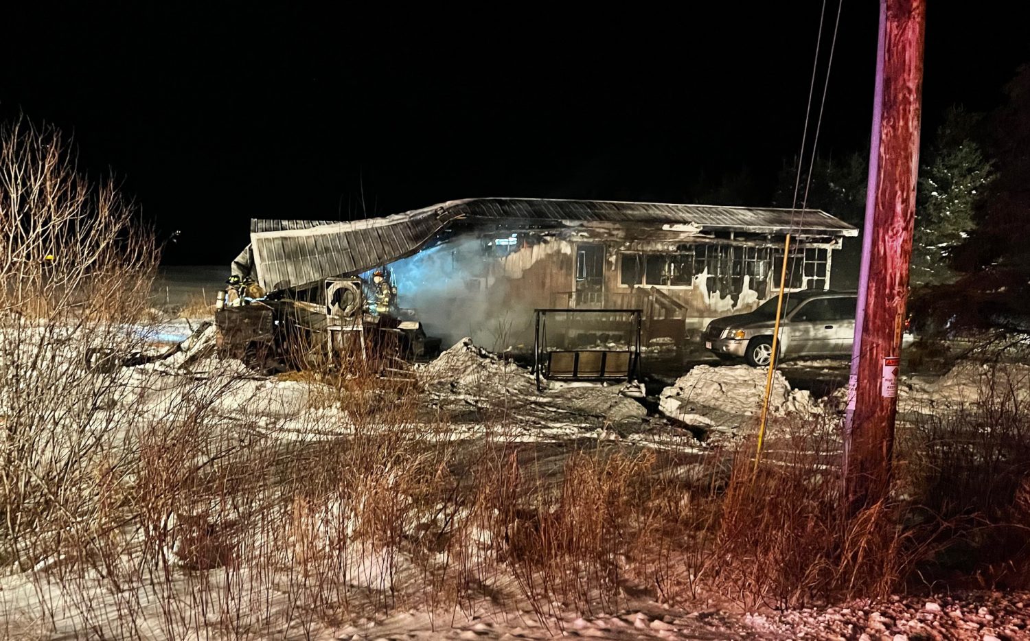Fire destroys house in Town of Corning