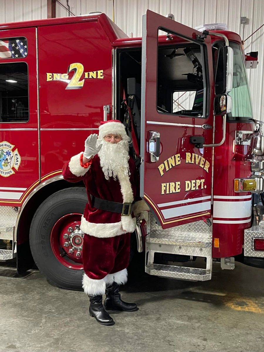 Santa at the Pine River Fire Station