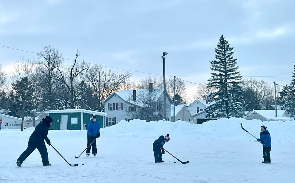 Outdoor ice skating rinks in Merrill provide fresh air fun