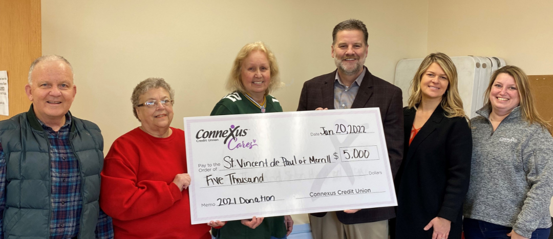 Connexus Credit Union gives back to two Merrill-based organizations