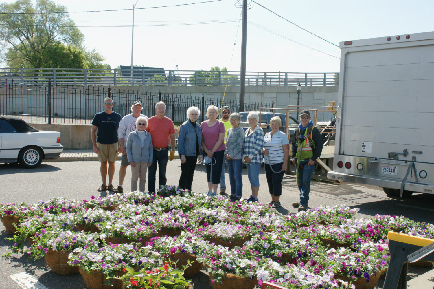 Merrill’s Hanging Flower Basket Project celebrates 15 years of beautifying Merrill