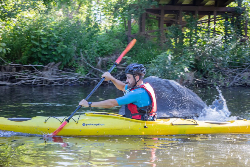 Black Squirrel Scurry has contestants paddling, pedaling, and on the run