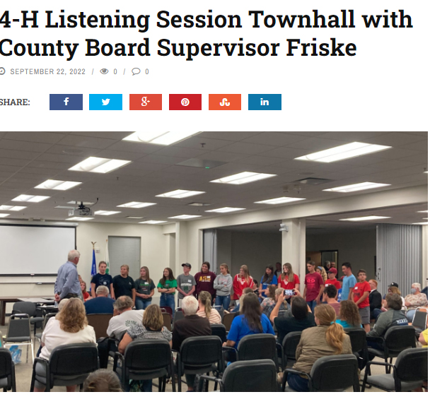 Correction to 4-H Listening Sesssion article