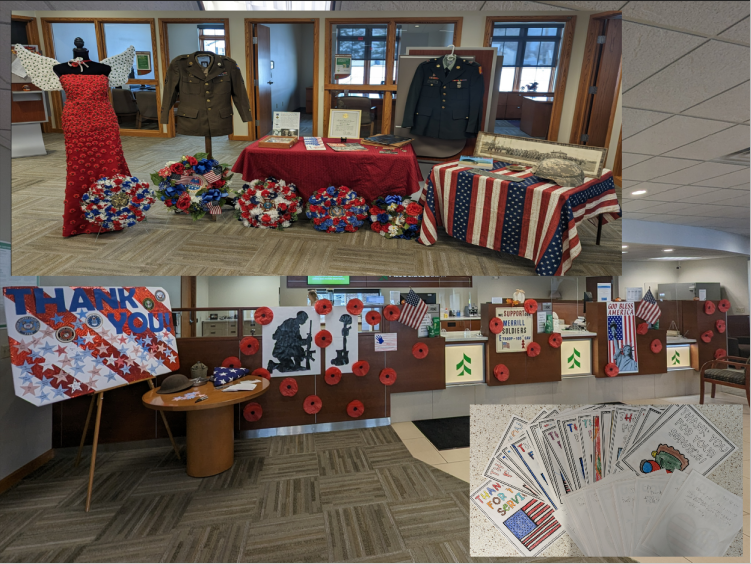 Merrill Associated Bank location wins honors for Veterans Day display