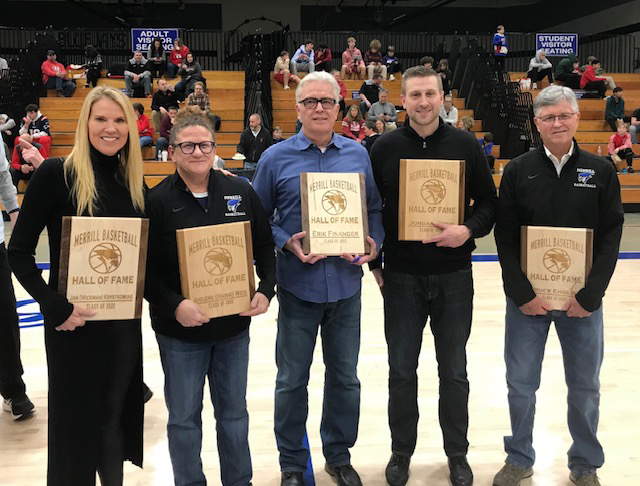 Five new Merrill Basketball Hall-of-Famers inducted during Second Annual Merrill Basketball Hall of Fame Night