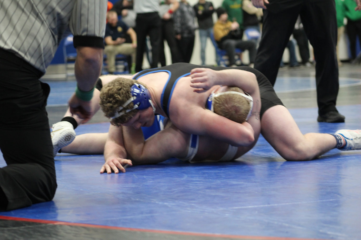Merrill Wrestling Team takes third at Bluejay Challenge, Depies and Ball both grapple into first place