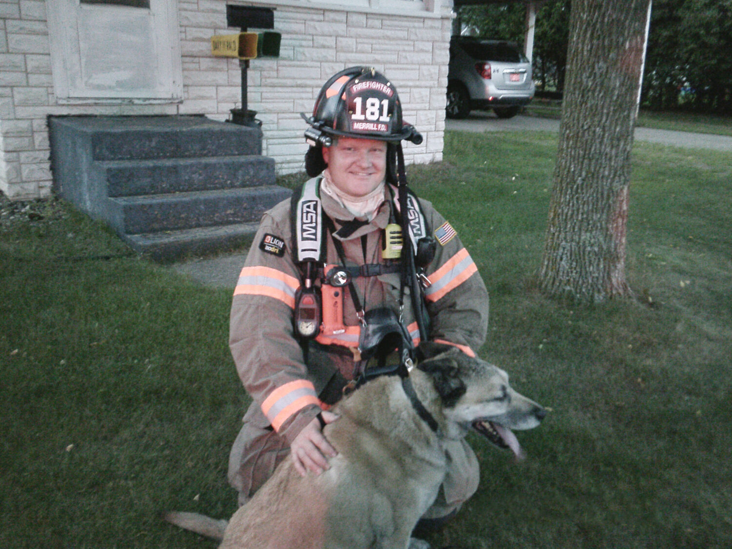 Dog rescued from Merrill house fire
