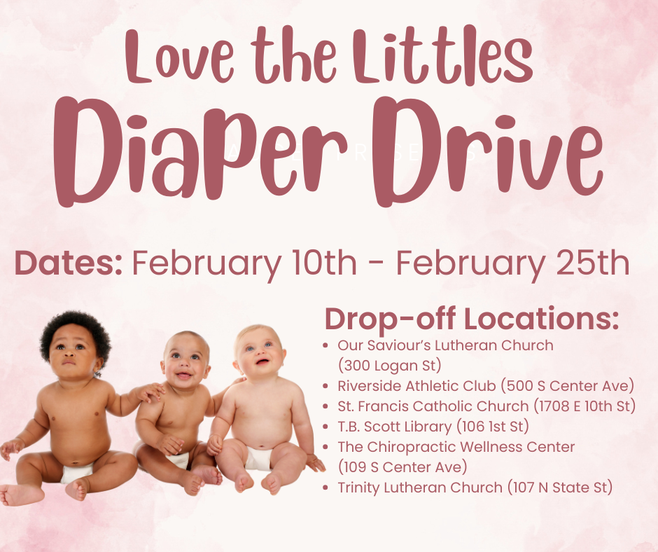 Love the Littles Diaper Drive being held during Valentine’s season