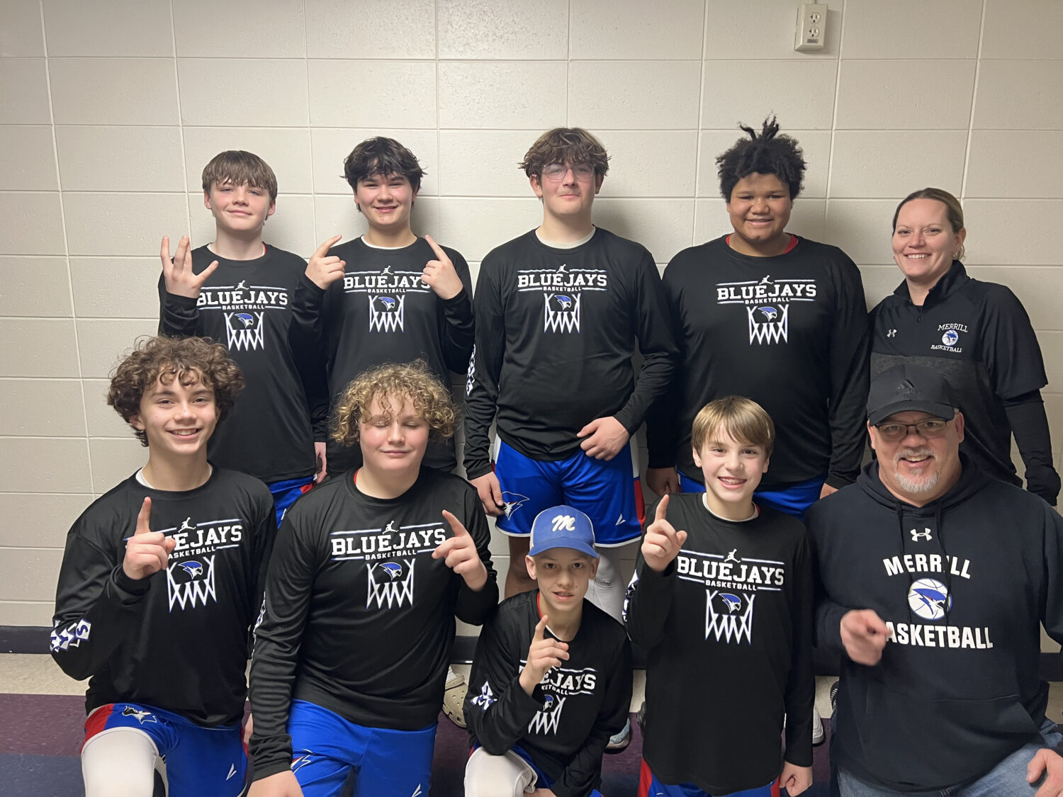 Merrill Seventh Grade Traveling Basketball Team headed to State
