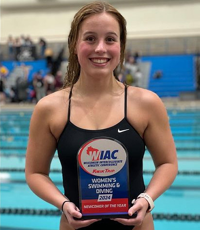 MHS grad recognized for swimming performance for UW-Eau Claire