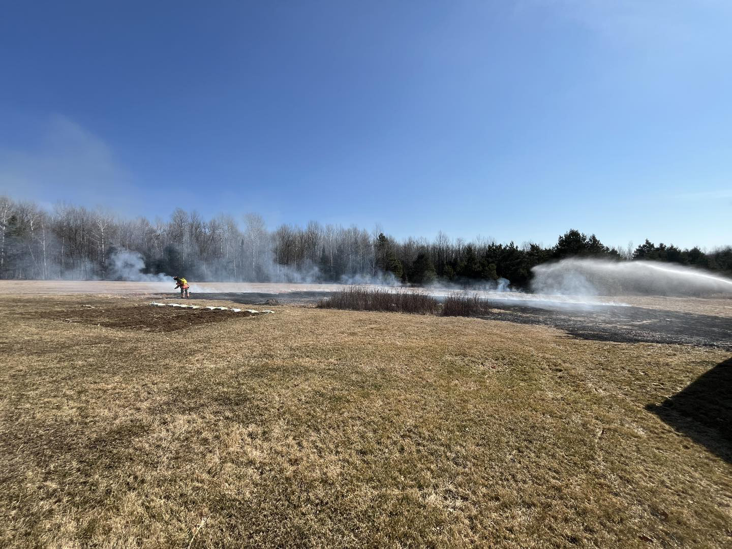 Grass fire northest of Merrill is a reminder of dry conditions and fire danger