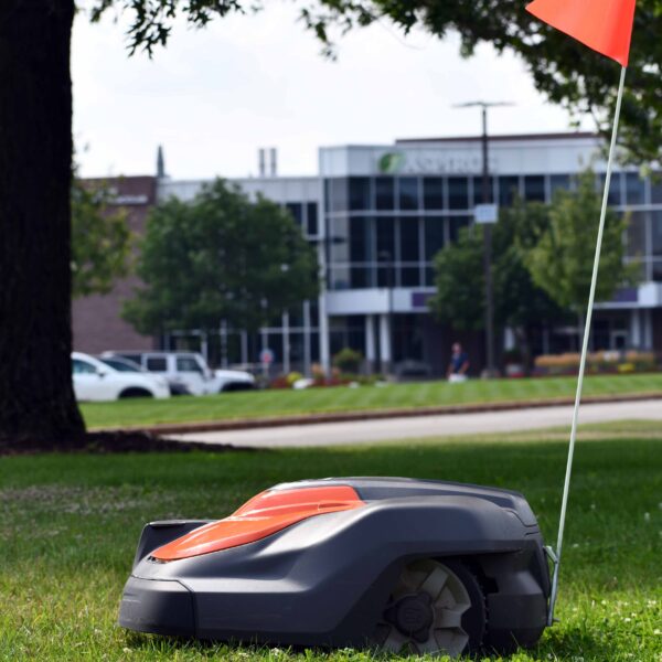 Aspirus locations, including Merrill, utilizing autonomous lawn mowers from Merrill business