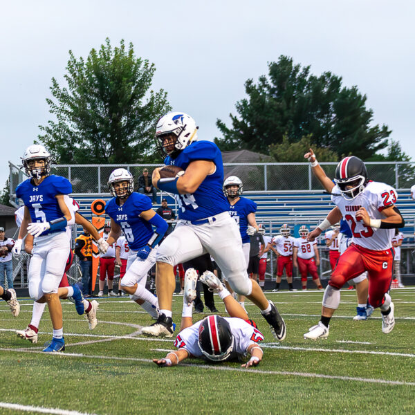 Bluejay Varsity Football Team wins home game, heads into Conference play 2-0